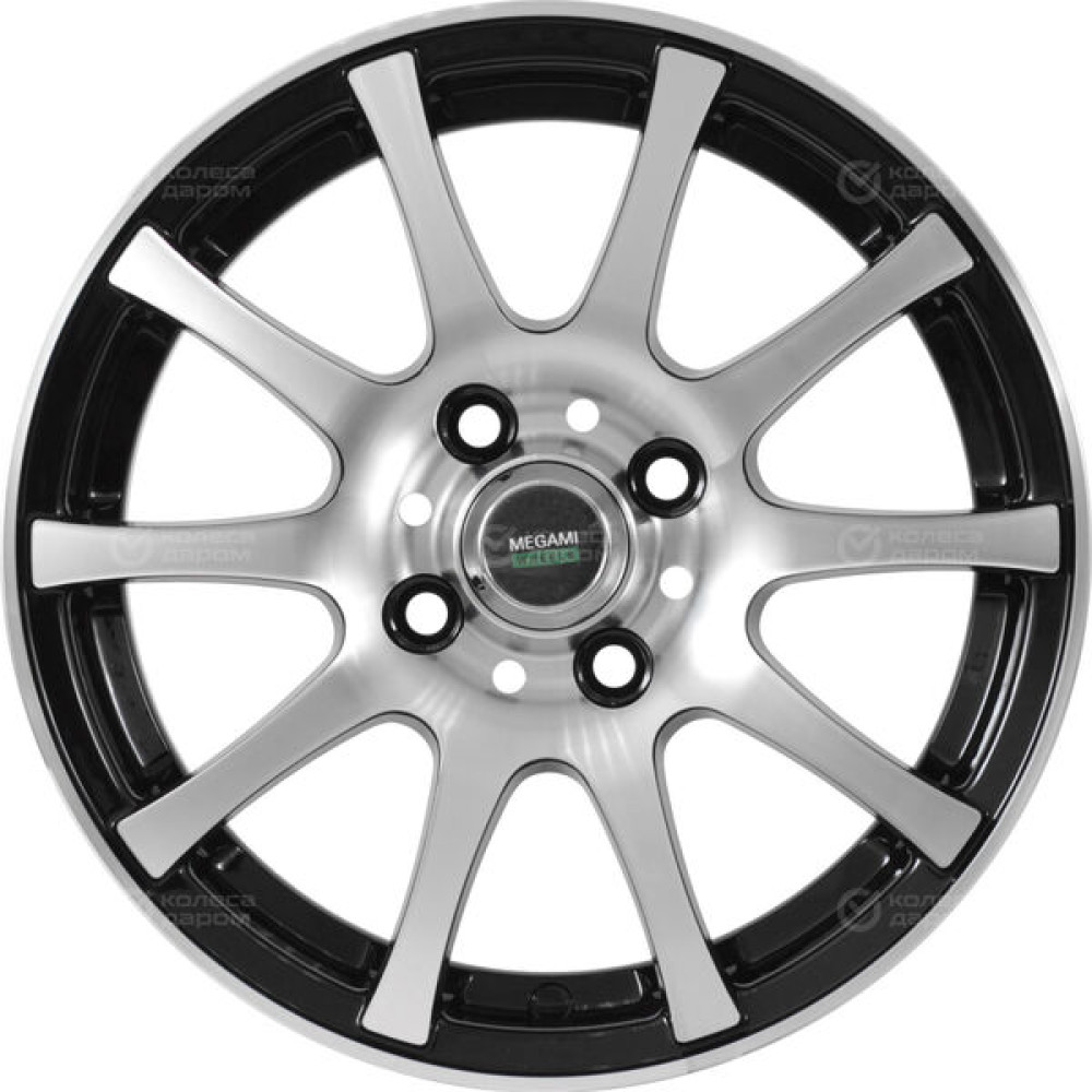 Колесный диск Megami MGM-2 6xR15 4x100 ET46 DIA54.1 черный полностью полированный