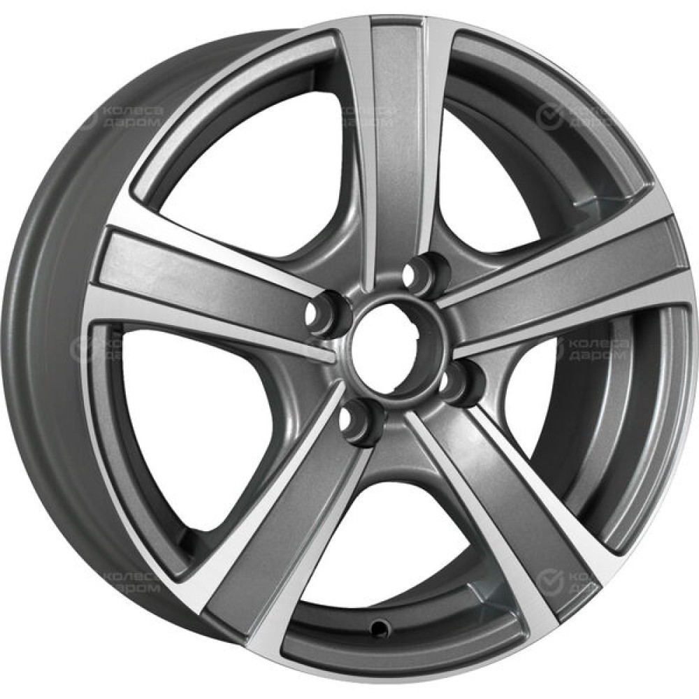 Колесный диск Tech Line 539 6xR15 5x100 ET38 DIA57.1 серый с алмазной проточкой