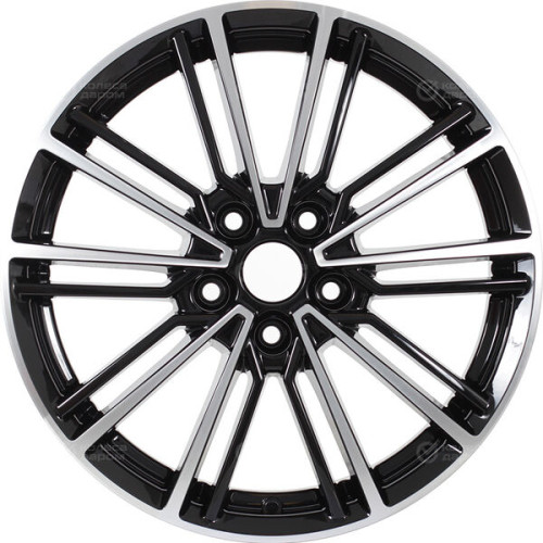 Колесный диск КиК Эрфурт 7xR17 5x114.3 ET45 DIA67.1 черный глянцевый с полированными элементами лицевой поверхности