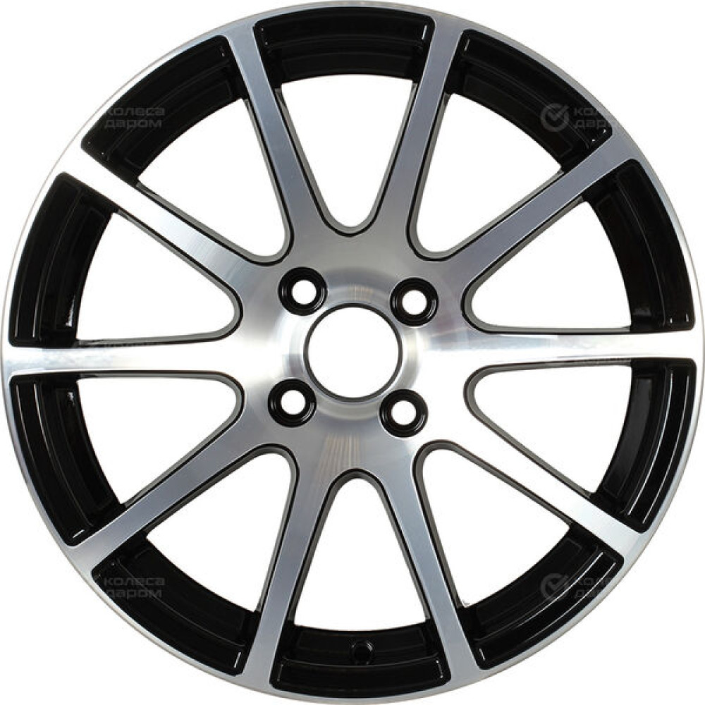 Колесный диск VENTI 1603 6.5xR16 4x108 ET26 DIA65.1 глянцевый черный с полированной лицевой частью