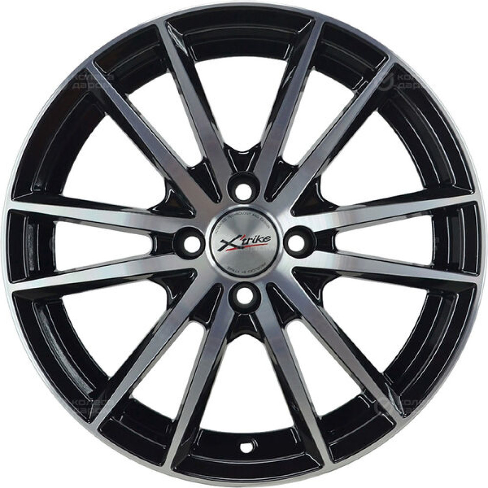 Колесный диск X-trike X129 6.5xR16 4x108 ET45 DIA63.35 глянцевый черный с полированной лицевой частью