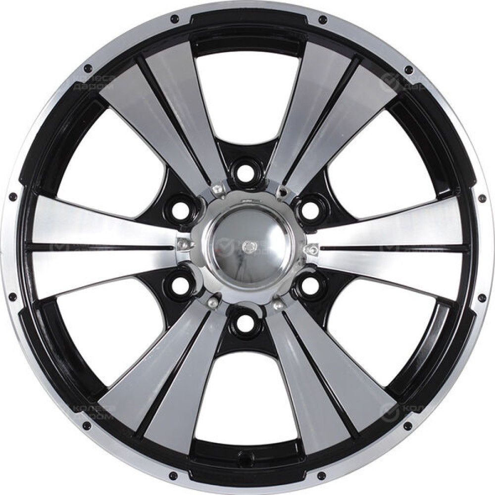 Колесный диск NEO 652 7.5xR16 5x139.7 ET0 DIA108 (уценка) глянцевый черный с полированной лицевой частью