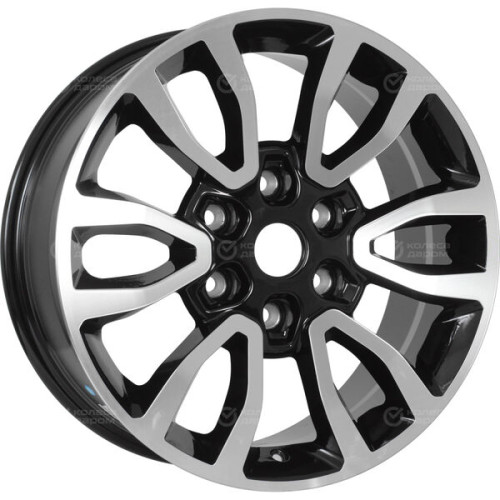 Колесный диск Replay MI180 7.5xR18 6x139.7 ET38 DIA67.1 черный с полированной лицевой стороной