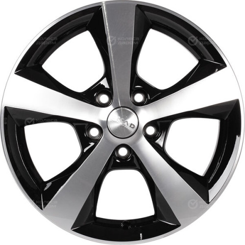 Колесный диск СКАД Кёльн 7xR16 5x114.3 ET40 DIA67.1 черный глянцевый с полированной лицевой поверхностью