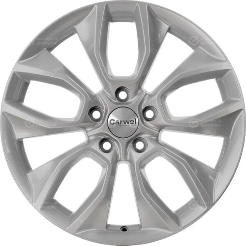 Колесный диск Carwel Хасан 202 7xR18 5x114.3 ET45 DIA66.1 серебристый металлик