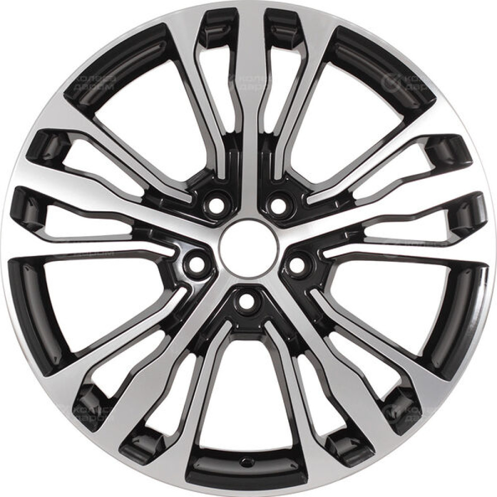 Колесный диск RST R188 7xR18 5x108 ET33 DIA60.1 глянцевый черный с полированной лицевой частью