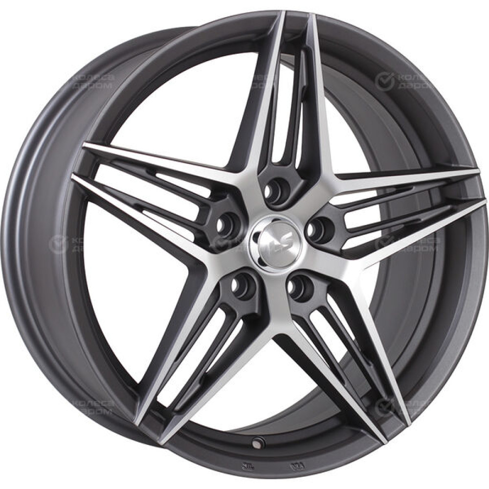 Колесный диск LS LS 1262 8xR18 5x114.3 ET45 DIA67.1 темно-серый матовый ,частично полированный