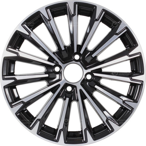 Колесный диск KDW KD1610 6.5xR16 5x114.3 ET50 DIA67.1 глянцевый черный с полированной лицевой частью