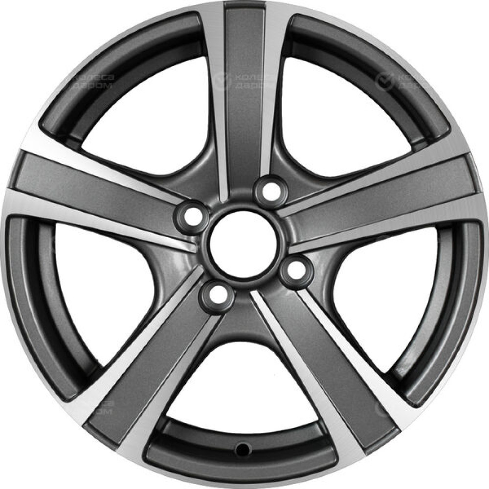 Колесный диск Tech Line 539 6xR15 5x100 ET38 DIA57.1 серый с алмазной проточкой