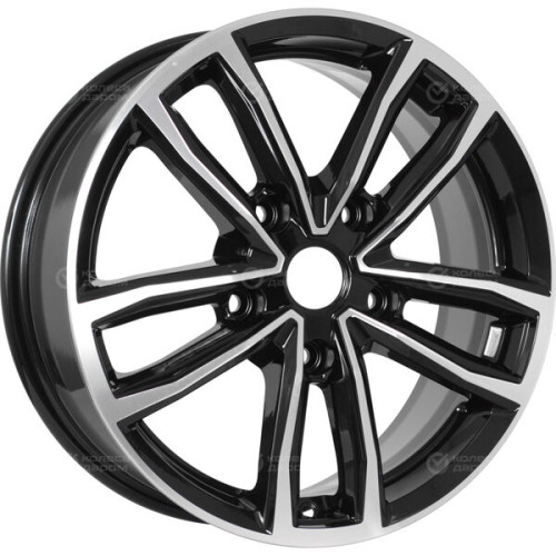 Колесный диск КиК Каланг 6.5xR17 5x139.7 ET40 DIA98.1 черный глянцевый с полированными элементами лицевой поверхности