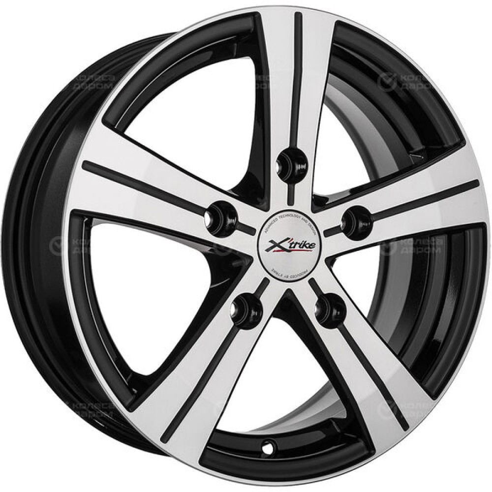 Колесный диск X-trike X121 6xR15 5x139.7 ET40 DIA98 (уценка) черный глянцевый с полированной лицевой поверхностью