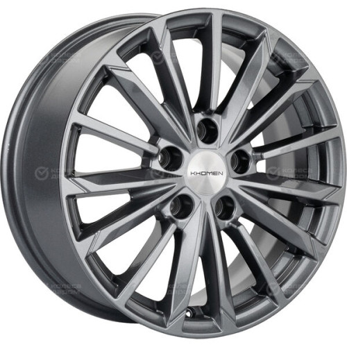 Колесный диск KHOMEN KHW1611 (ZV16_Ceed/Cerato/i30) 6.5xR16 5x114.3 ET50 DIA67.1 насыщенный темно-серый