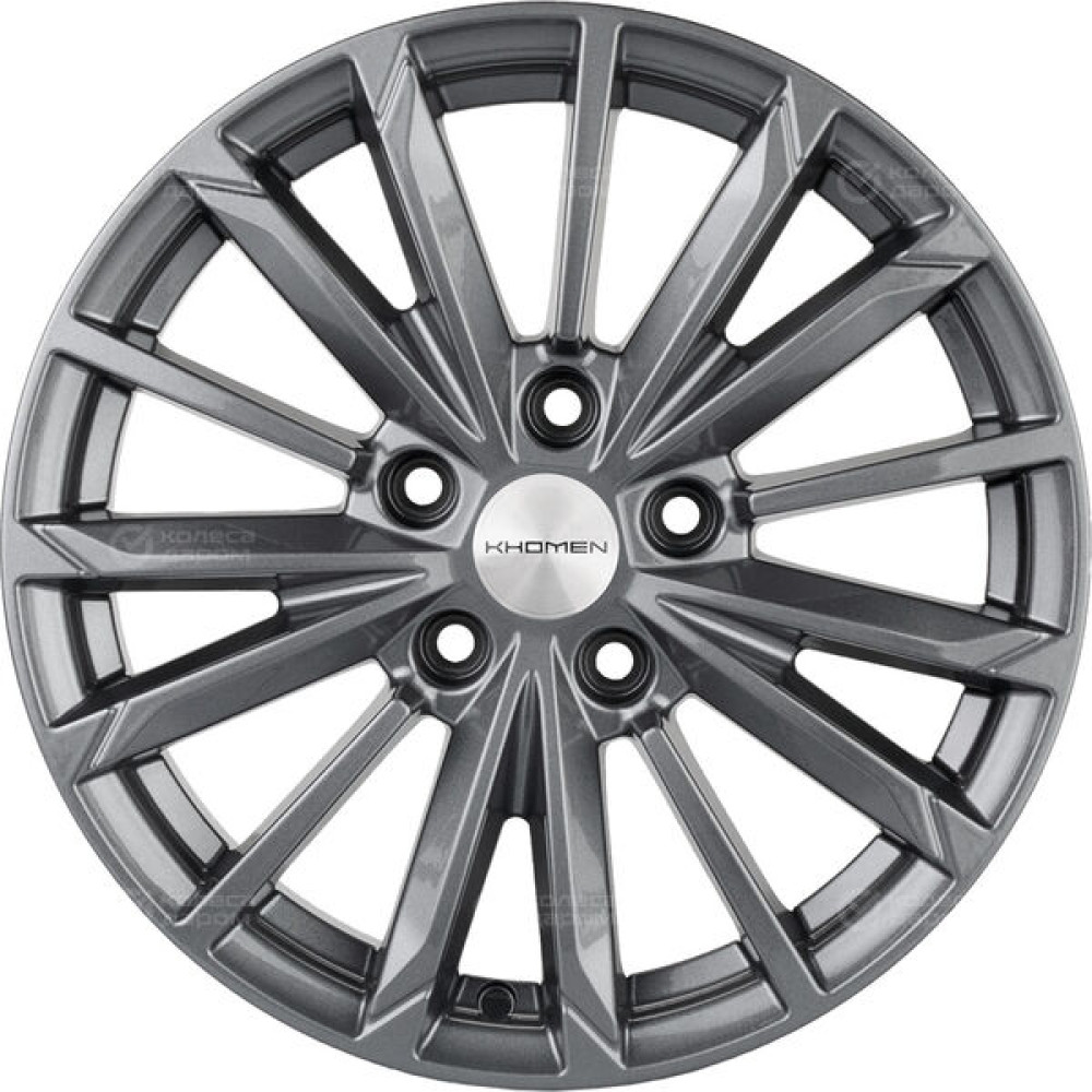 Колесный диск KHOMEN KHW1611 (ZV16_Ceed/Cerato/i30) 6.5xR16 5x114.3 ET50 DIA67.1 насыщенный темно-серый