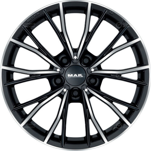 Колесный диск MAK Mark 8xR18 5x112 ET54 DIA66.6 черный глянцевый с полированной лицевой частью