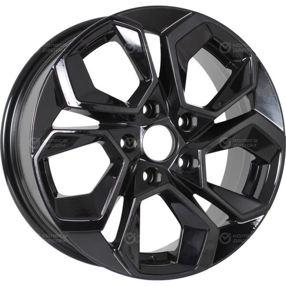 Колесный диск KDW KD1620 6.5xR16 5x114.3 ET45 DIA67.1 (уценка) черный глянцевый