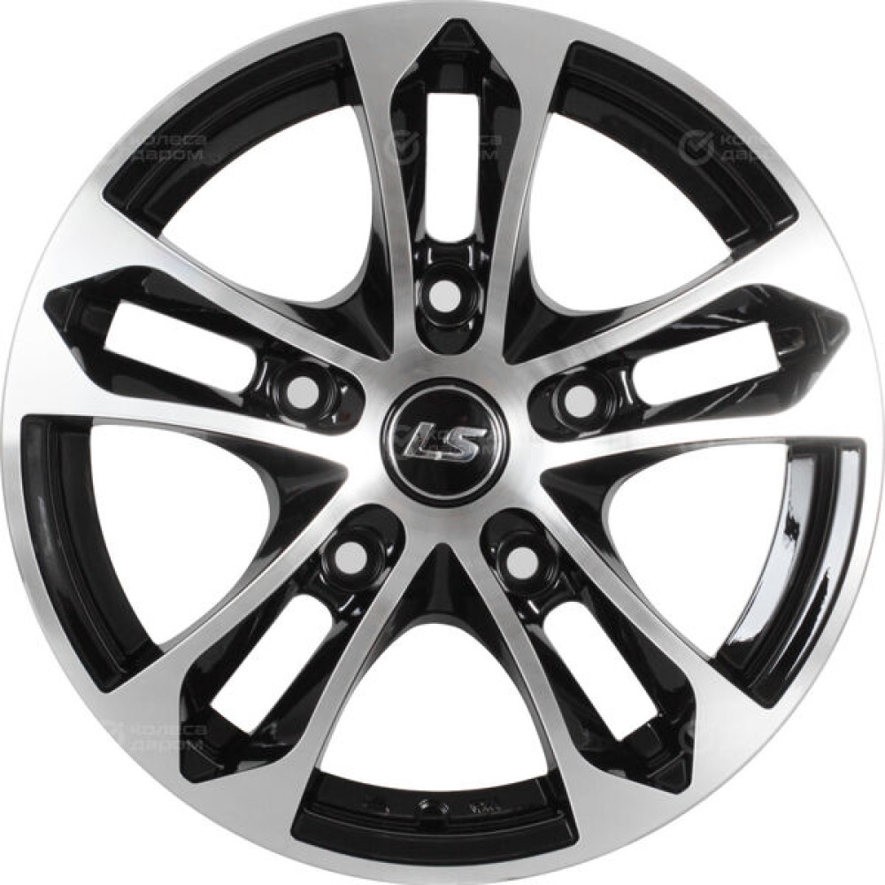 Колесный диск LS LS 197 6xR15 5x139.7 ET40 DIA98.5 черный полностью полированный