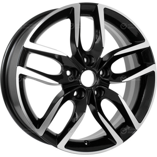 Колесный диск Carwel Кутыр 1708 6.5xR17 5x114.3 ET49 DIA67.1 черный глянцевый с полированной лицевой частью