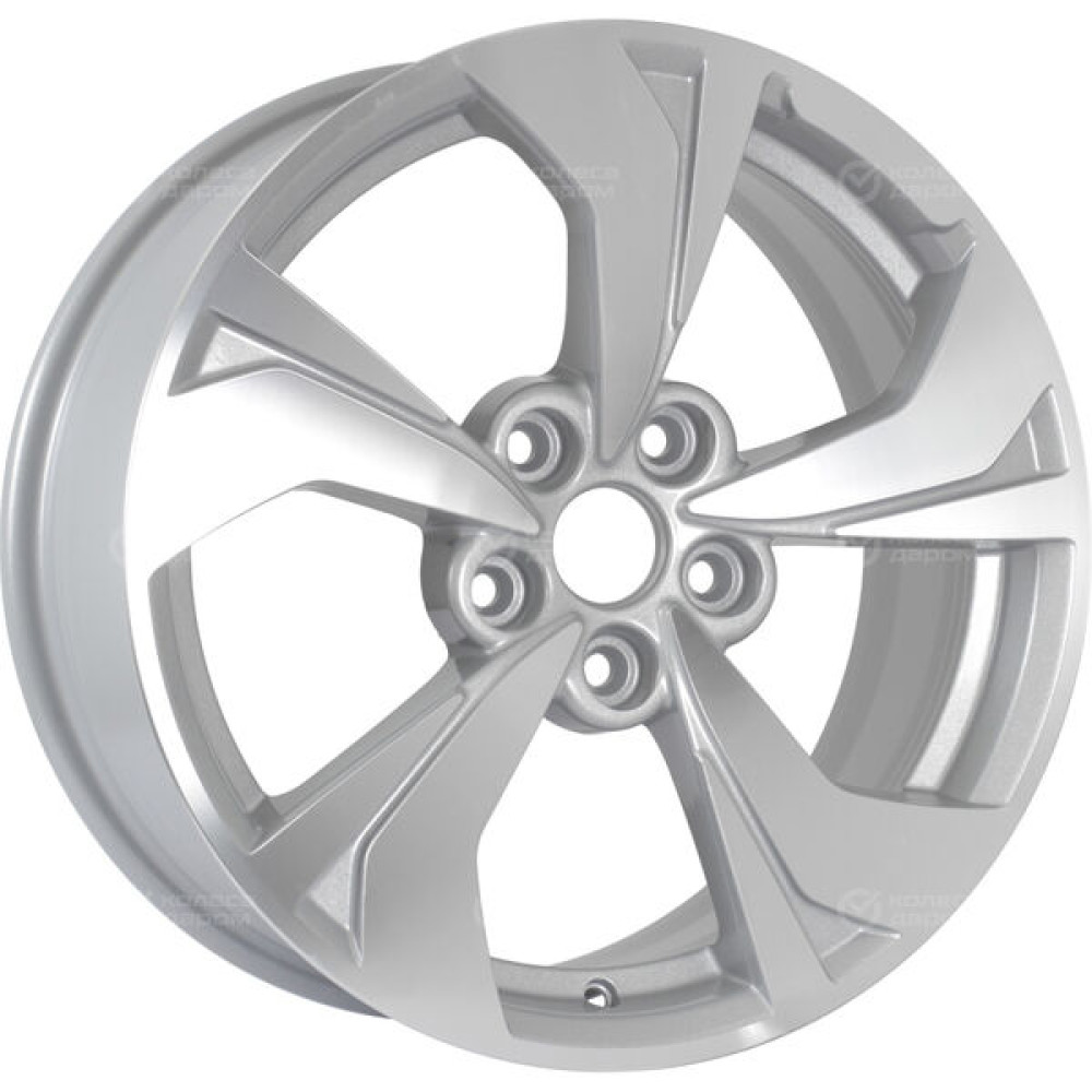 Колесный диск KHOMEN KHW1724 (Qashqai) 7xR17 5x114.3 ET40 DIA66.1 серебристый полностью полированный