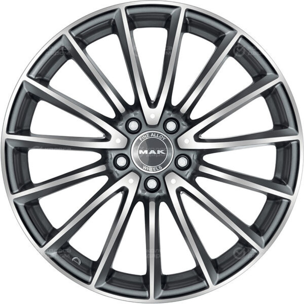 Колесный диск MAK Komet 7.5xR17 5x112 ET40 DIA66.6 серый с полированной лицевой частью