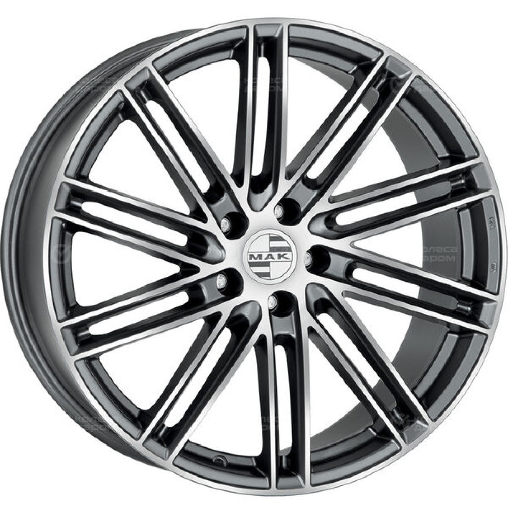 Колесный диск MAK Leipzig-D 10.5xR20 5x130 ET55 DIA71.6 серый с полированной лицевой частью