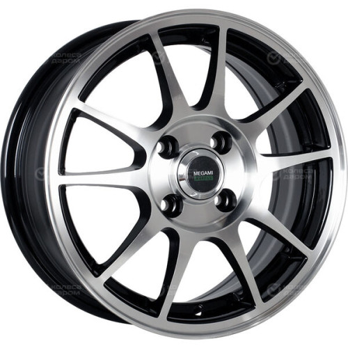 Колесный диск Megami MGM-5 6xR15 4x100 ET46 DIA54.1 черный полностью полированный