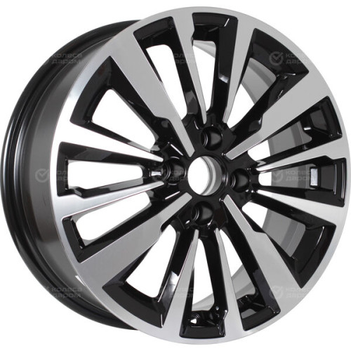 Колесный диск КиК Эрман 6.5xR16 4x100 ET40 DIA67.1 черный глянцевый с полированными элементами лицевой поверхности