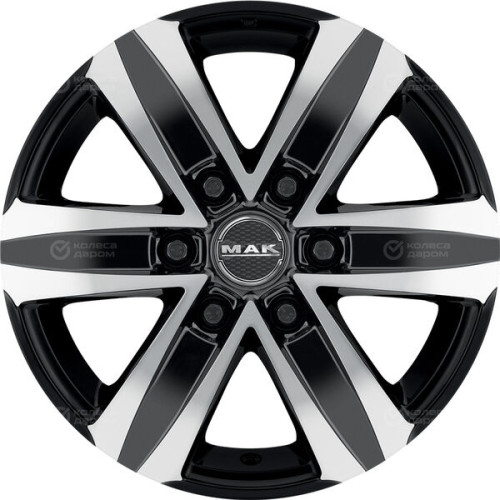 Колесный диск MAK STONE 6 8xR18 6x139.7 ET15 DIA106.1 черный глянцевый с полированной лицевой частью
