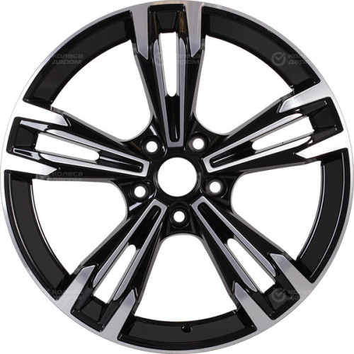Колесный диск КиК KarreraLight 7xR18 5x108 ET33 DIA67.1 черный глянцевый с полированными элементами лицевой поверхности
