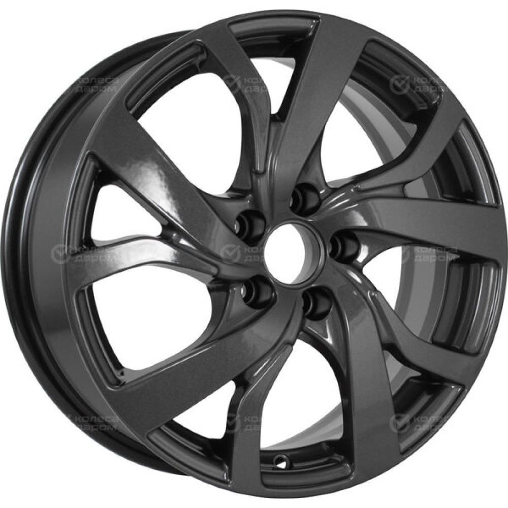 Колесный диск КиК Палермо-оригинал 6.5xR16 5x114.3 ET43 DIA67.1 насыщенный темно-серый полностью полированный
