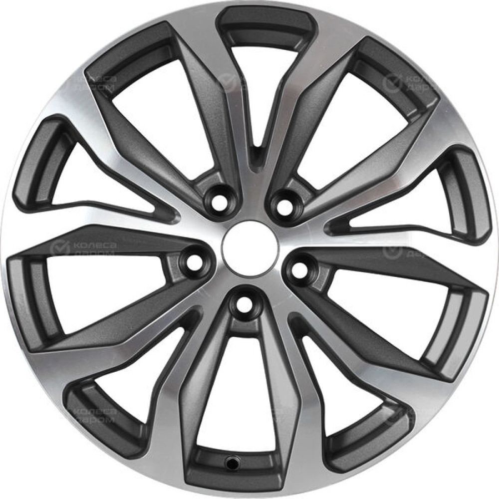 Колесный диск Replay LX62 7.5xR18 5x114.3 ET35 DIA60.1 глянцевый темно-серый с полированной лицевой частью