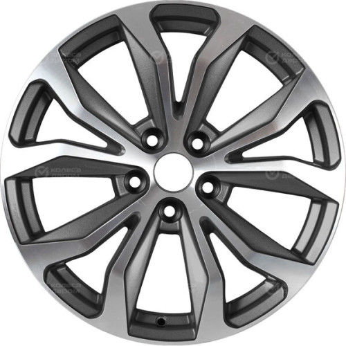 Колесный диск Replay LX62 7.5xR18 5x114.3 ET35 DIA60.1 глянцевый темно-серый с полированной лицевой частью