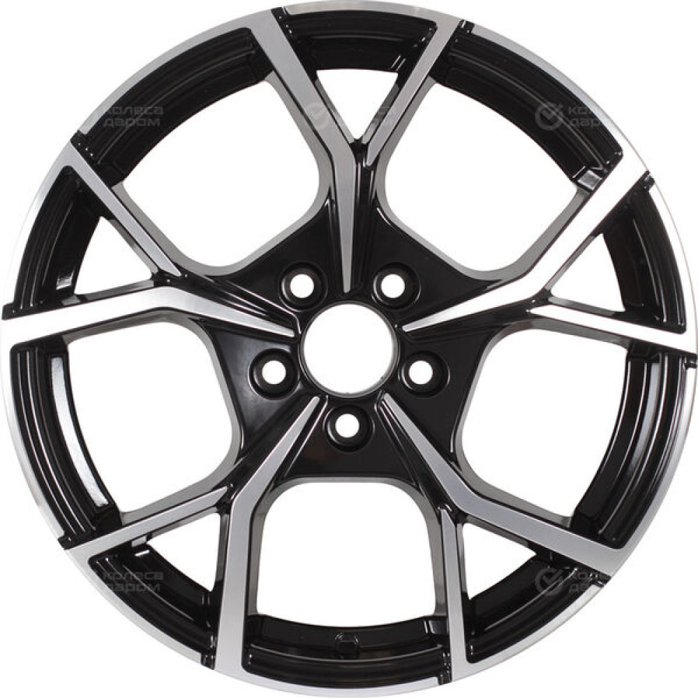 Колесный диск RST R086 6.5xR16 5x108 ET40 DIA54.1 глянцевый черный с полированной лицевой частью