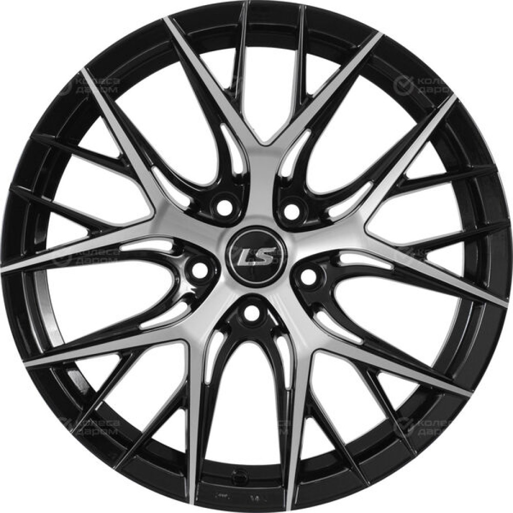 Колесный диск LS FlowForming LS RC57 8xR18 5x112 ET39 DIA66.6 черный глянцевый с полированной лицевой частью