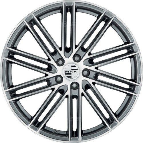 Колесный диск MAK Leipzig 9.5xR21 5x112 ET25 DIA66.45 серый с полированной лицевой частью