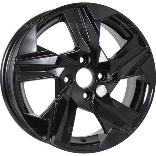 Колесный диск KDW KD1520 6xR15 4x100 ET46 DIA54.1 (уценка) черный глянцевый