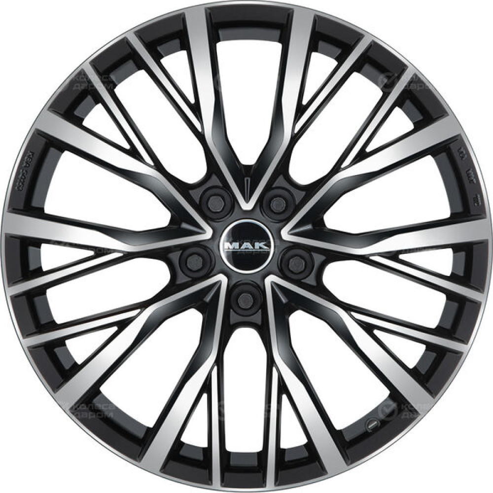 Колесный диск MAK Kent 8.5xR20 5x108 ET42 DIA63.4 чёрный глянцевый с полированной лицевой частью