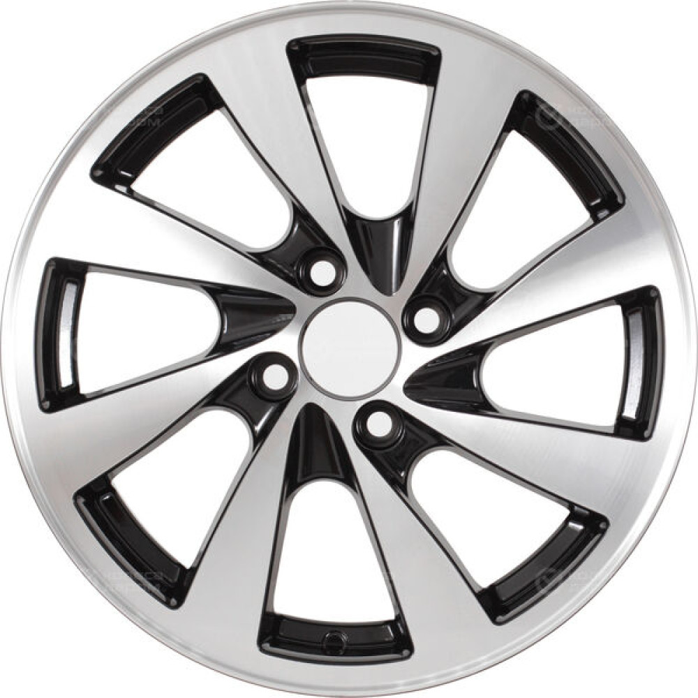 Колесный диск RST R055 6xR15 4x98 ET33 DIA58.6 глянцевый черный с полированной лицевой частью