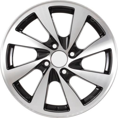 Колесный диск RST R055 6xR15 4x98 ET33 DIA58.6 глянцевый черный с полированной лицевой частью