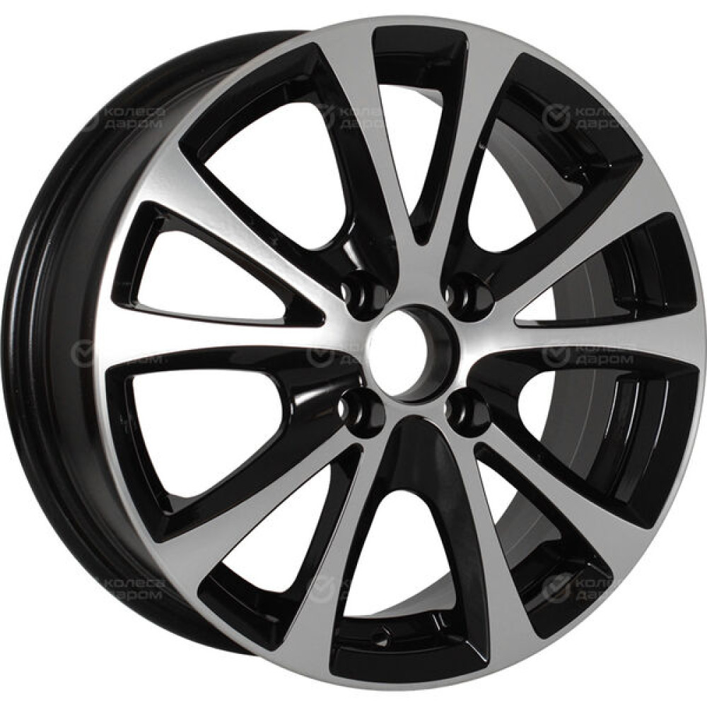 Колесный диск NEO 509 6xR15 4x100 ET45 DIA54.1 глянцевый черный с полированной лицевой частью