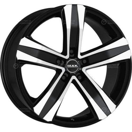 Колесный диск MAK Stone 5 6.5xR15 5x160 ET58 DIA65.1 чёрный глянцевый с полированной лицевой частью