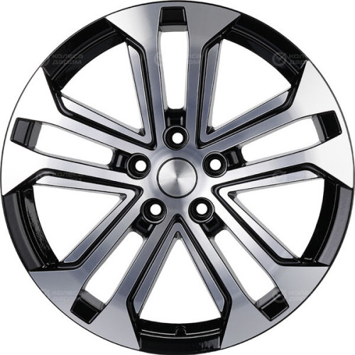 Колесный диск Carwel Витус 244 7xR18 5x108 ET33 DIA60.1 чёрный глянцевый с полированной лицевой поверхностью