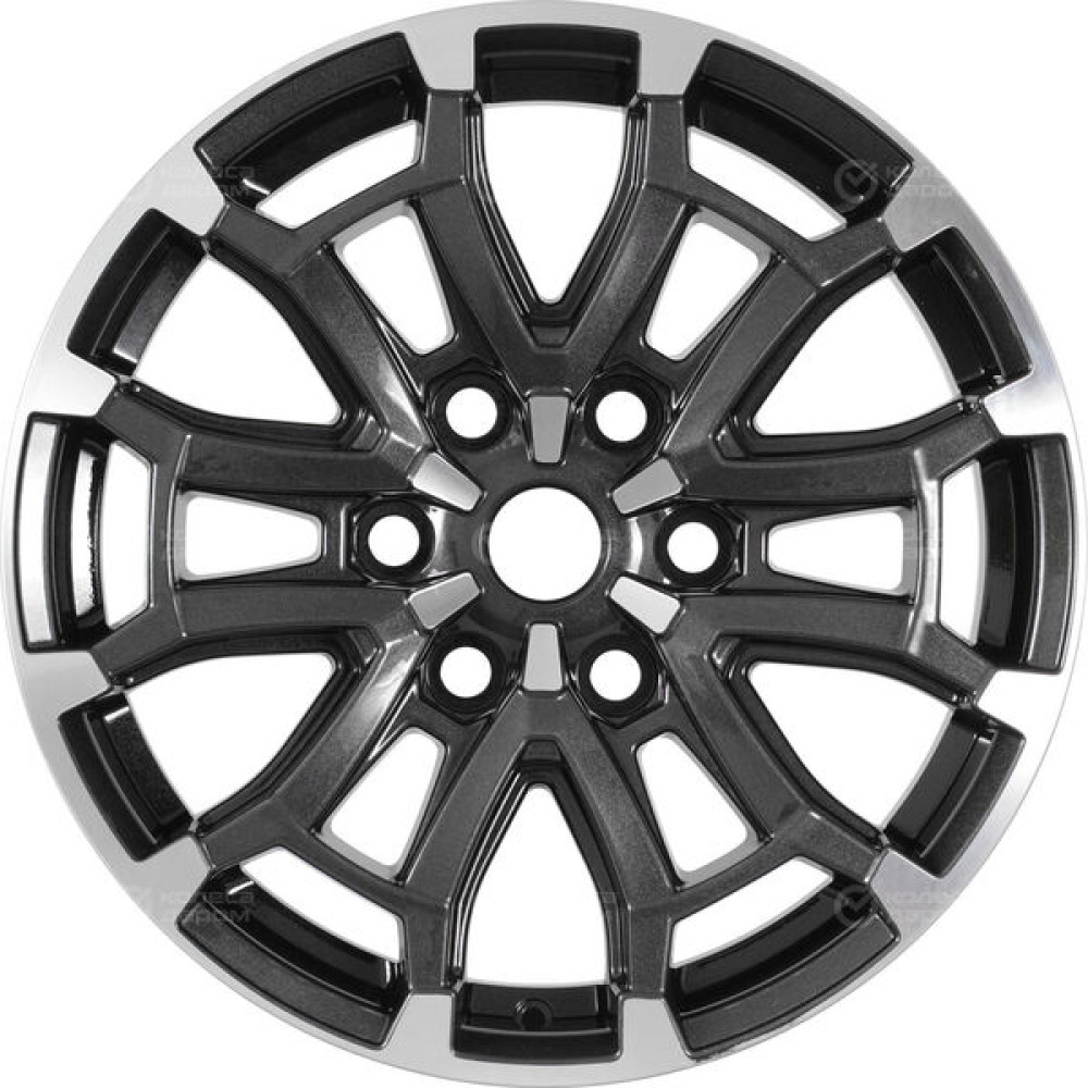 Колесный диск СКАД Авилис 8xR18 6x139.7 ET36 DIA100.1 темно-серый глянцевый с полированной лицевой частью