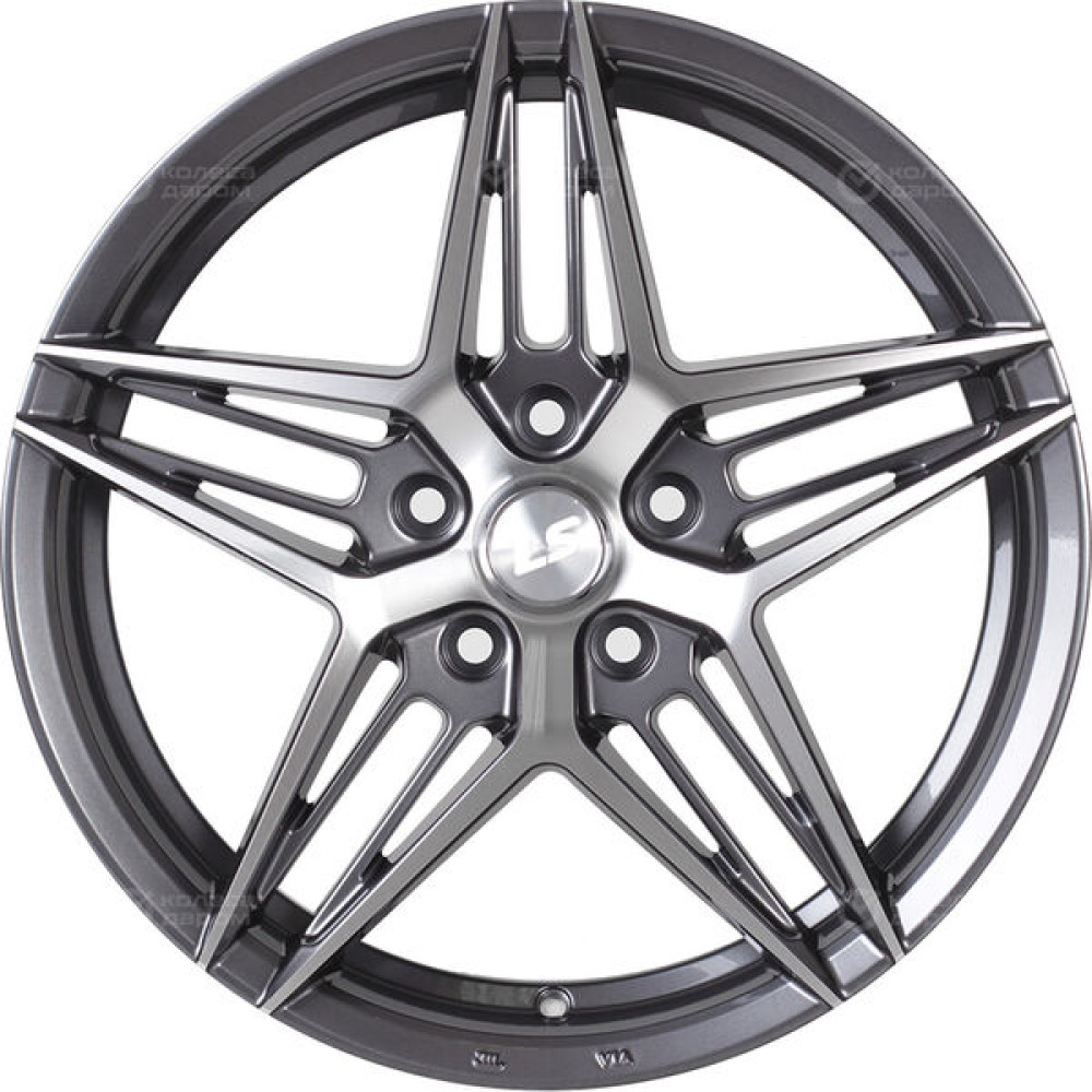Колесный диск LS LS 1262 7.5xR17 5x112 ET40 DIA57.1 насыщенный темно-серый полностью полированный