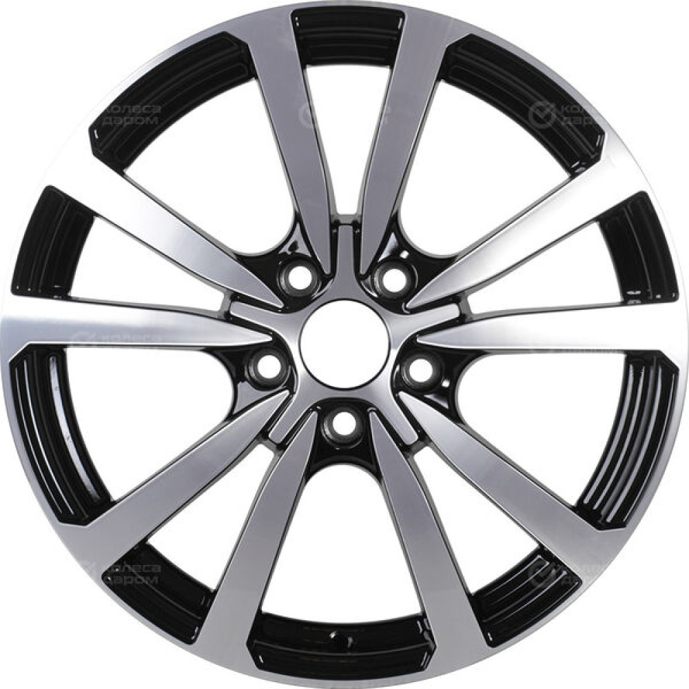 Колесный диск iFree Бэнкс 7xR17 5x114.3 ET35 DIA67.1 чёрный глянцевый с полированной лицевой частью