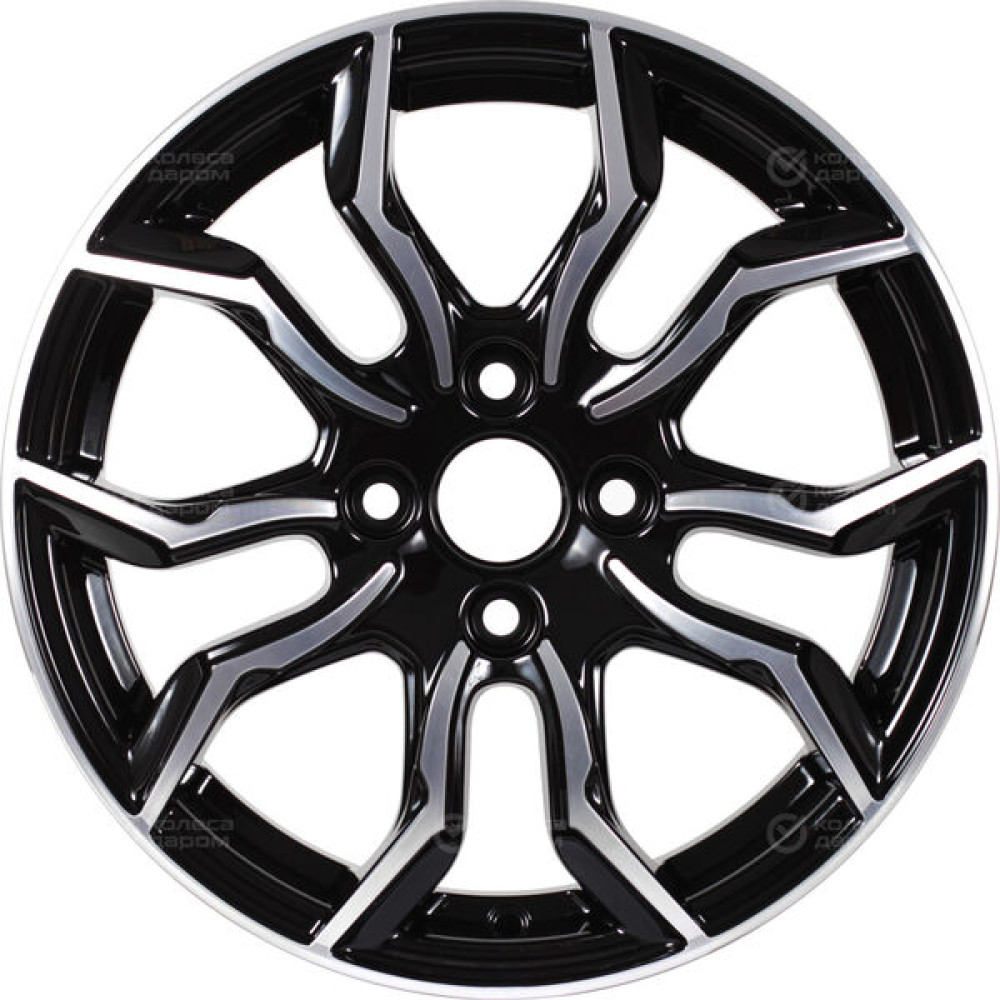 Колесный диск iFree Бохо 6xR15 4x98 ET35 DIA58.5 чёрный глянцевый с полированной лицевой частью