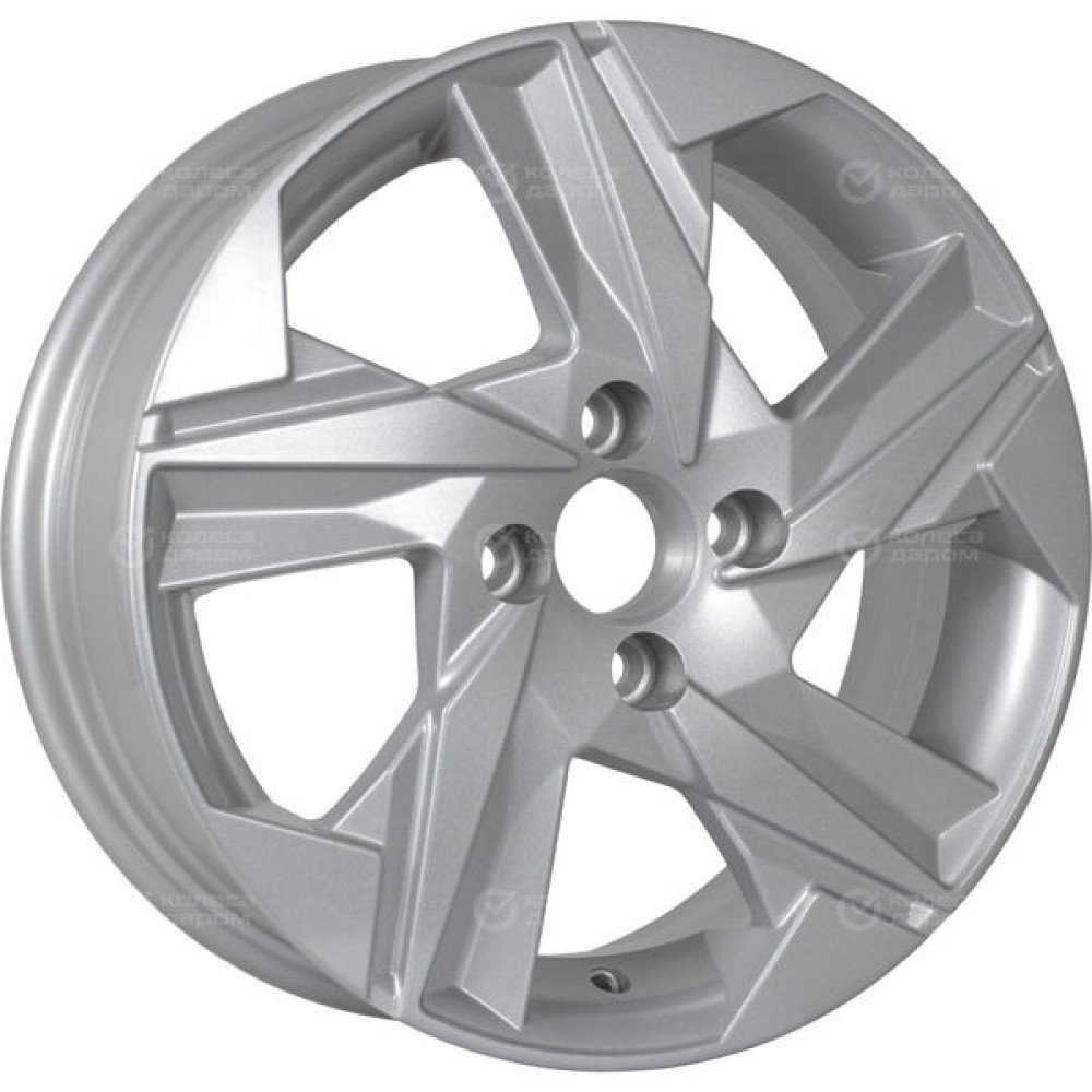 Колесный диск KDW KD1520 6xR15 4x100 ET46 DIA54.1 глянцевый серебристый