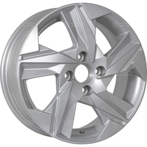 Колесный диск KDW KD1520 6xR15 4x100 ET46 DIA54.1 глянцевый серебристый