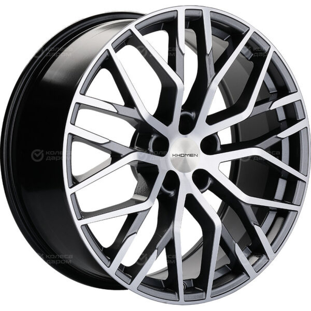 Колесный диск KHOMEN KHW2005 (Exeed VX) 8.5xR20 5x108 ET36 DIA65.1 насыщенный темно-серый полностью полированный