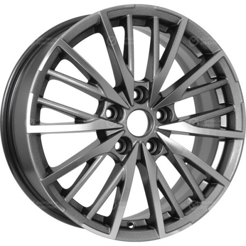 Колесный диск Carwel Агма 1719 7xR17 5x110 ET46 DIA63.3 серый с полированной лицевой частью