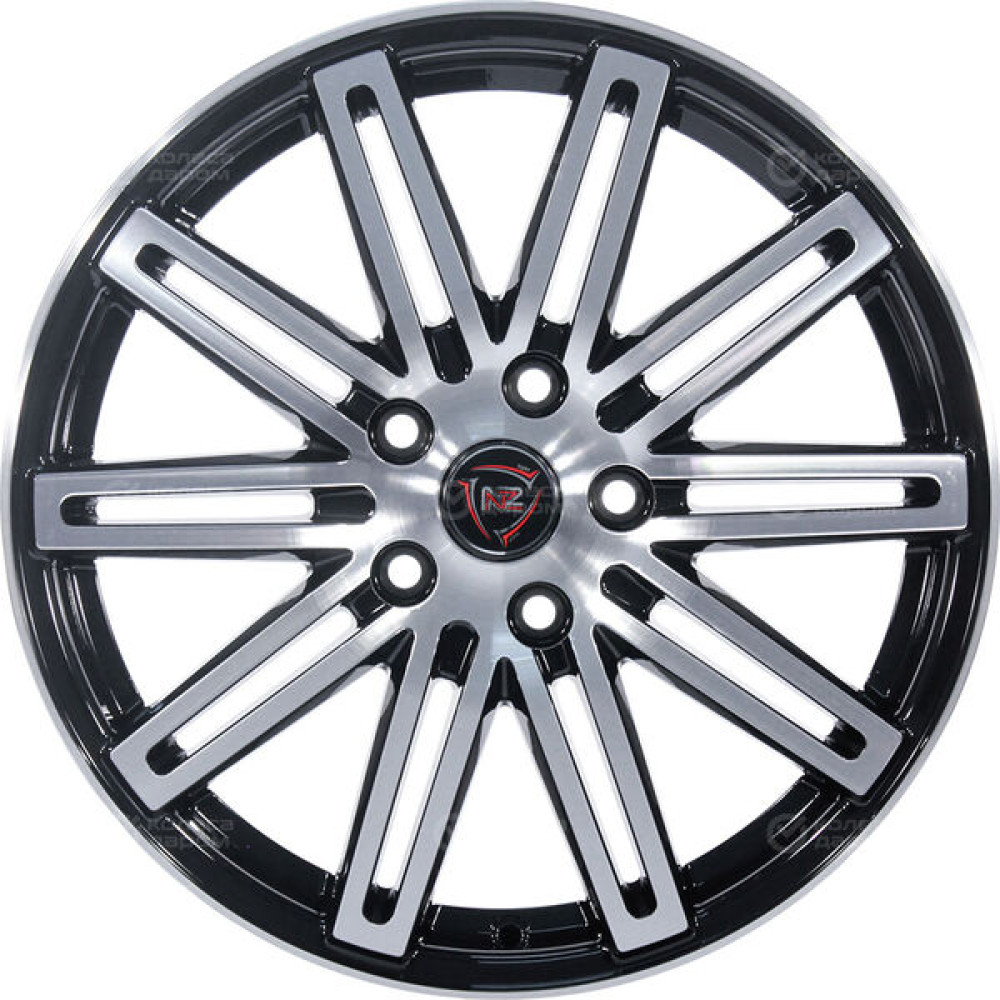 Колесный диск NZ R-01 7xR17 5x108 ET45 DIA63.35 черный глянцевый с полированной лицевой частью